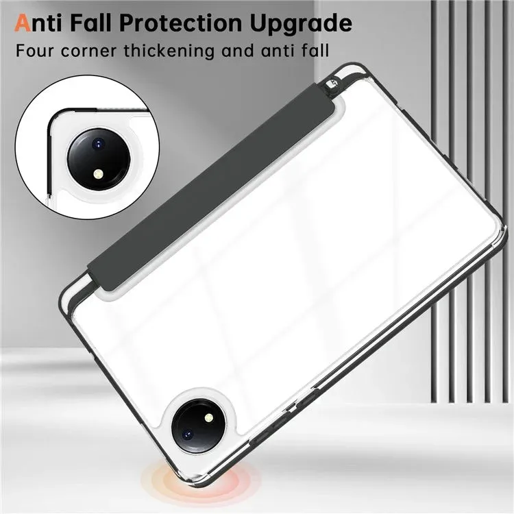 For Xiaomi Redmi Pad SE 4G 8.7 inch Case PU Leather Origami Stand Clear Tablet Cover