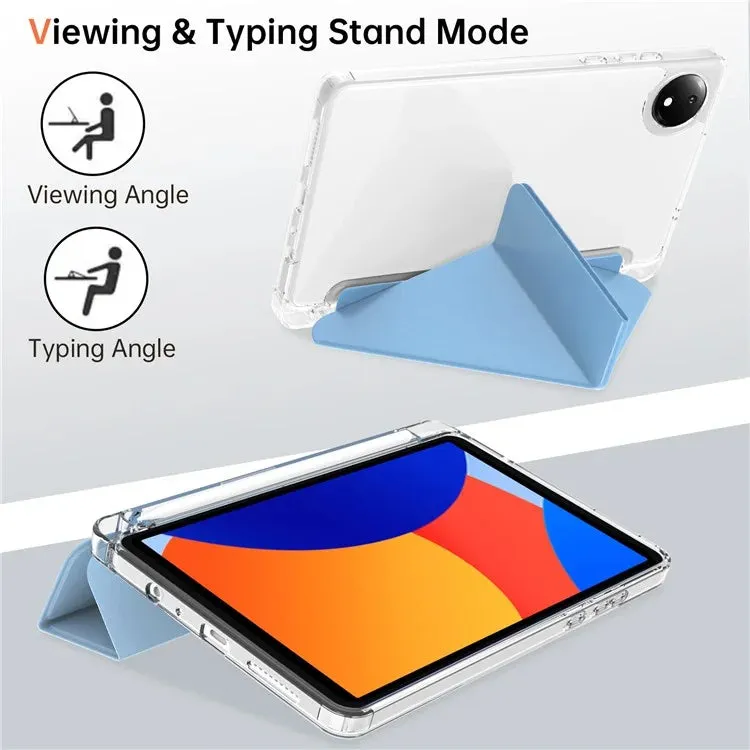 For Xiaomi Redmi Pad SE 4G 8.7 inch Case PU Leather Origami Stand Clear Tablet Cover