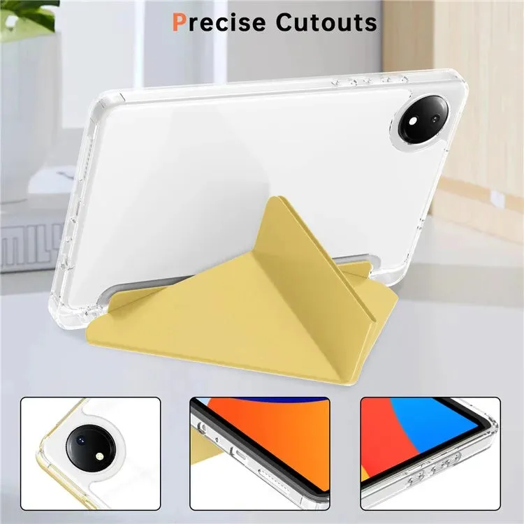 For Xiaomi Redmi Pad SE 4G 8.7 inch Case PU Leather Origami Stand Clear Tablet Cover