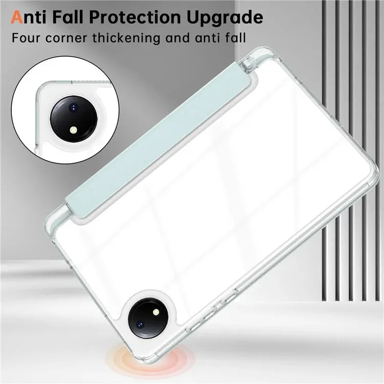 For Xiaomi Redmi Pad SE 4G 8.7 inch Case PU Leather Origami Stand Clear Tablet Cover