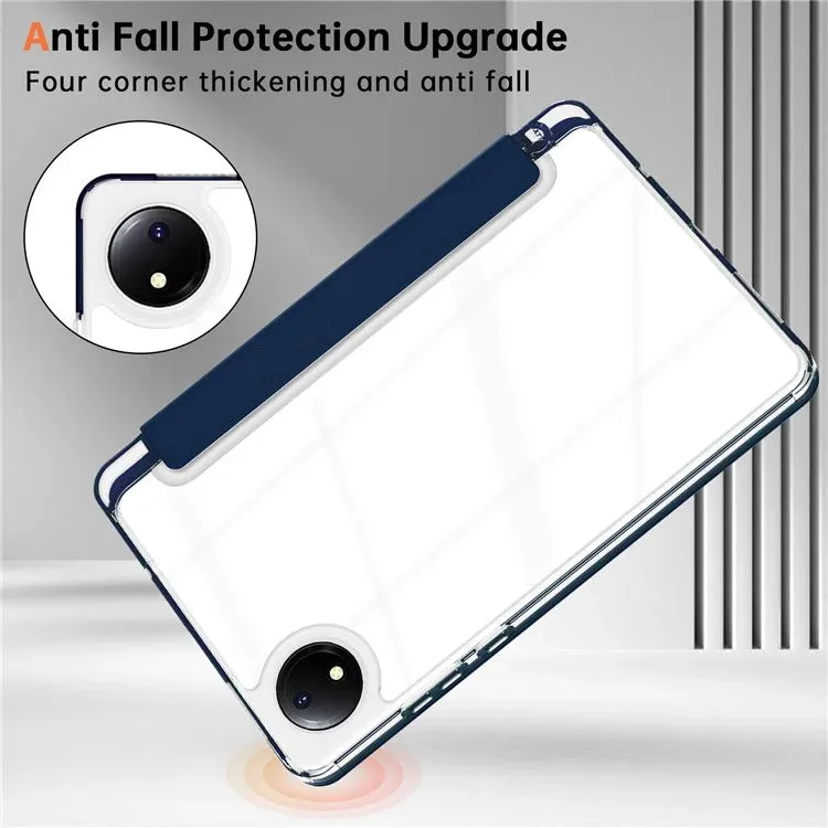 For Xiaomi Redmi Pad SE 4G 8.7 inch Case PU Leather Origami Stand Clear Tablet Cover