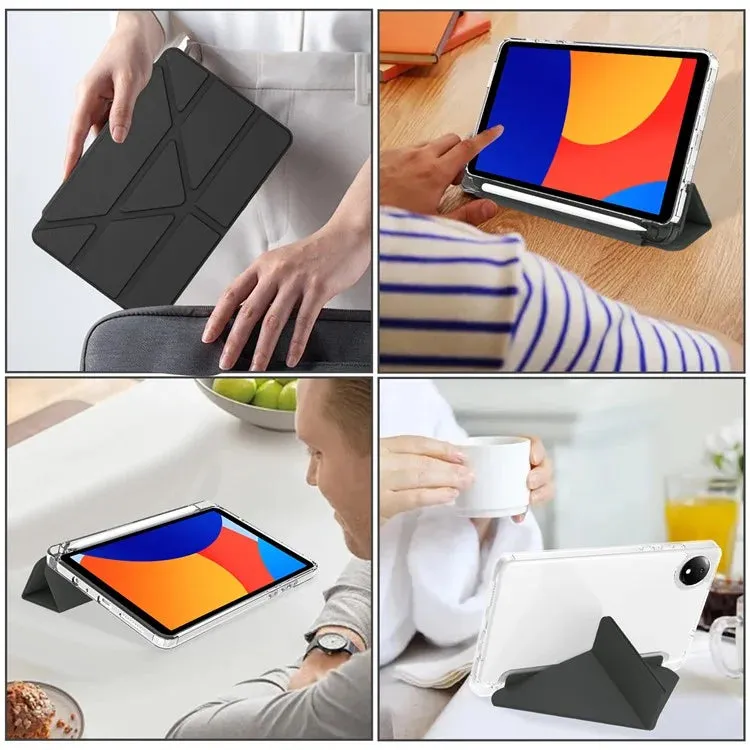 For Xiaomi Redmi Pad SE 4G 8.7 inch Case PU Leather Origami Stand Clear Tablet Cover