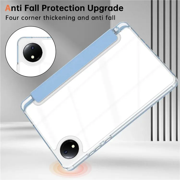 For Xiaomi Redmi Pad SE 4G 8.7 inch Case PU Leather Origami Stand Clear Tablet Cover