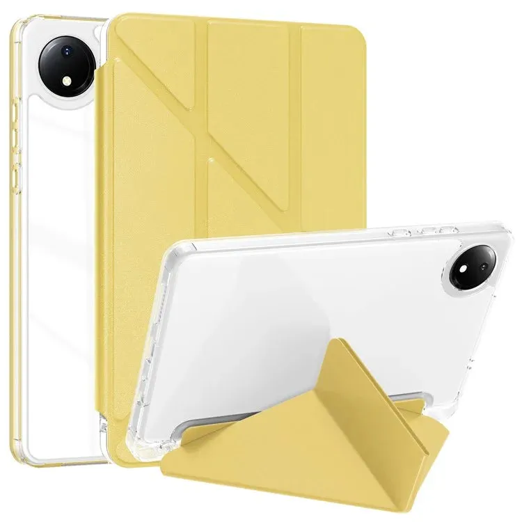 For Xiaomi Redmi Pad SE 4G 8.7 inch Case PU Leather Origami Stand Clear Tablet Cover