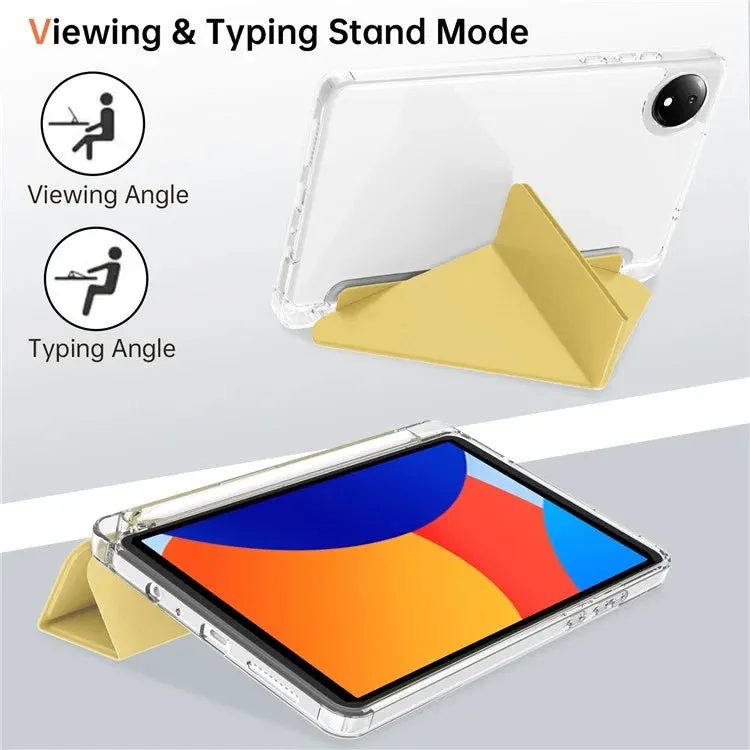For Xiaomi Redmi Pad SE 4G 8.7 inch Case PU Leather Origami Stand Clear Tablet Cover