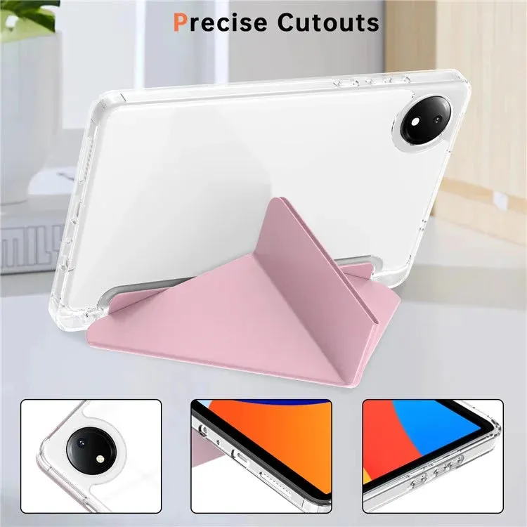 For Xiaomi Redmi Pad SE 4G 8.7 inch Case PU Leather Origami Stand Clear Tablet Cover