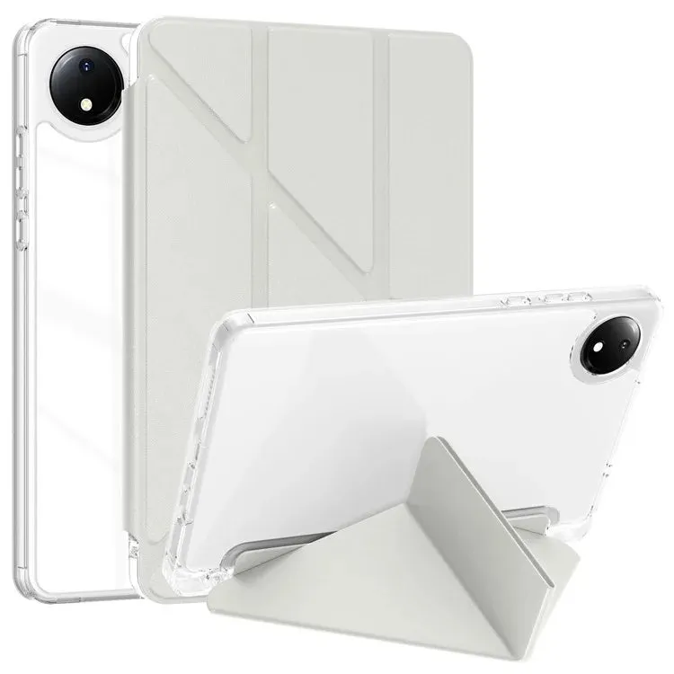 For Xiaomi Redmi Pad SE 4G 8.7 inch Case PU Leather Origami Stand Clear Tablet Cover