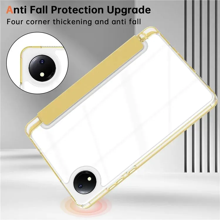 For Xiaomi Redmi Pad SE 4G 8.7 inch Case PU Leather Origami Stand Clear Tablet Cover