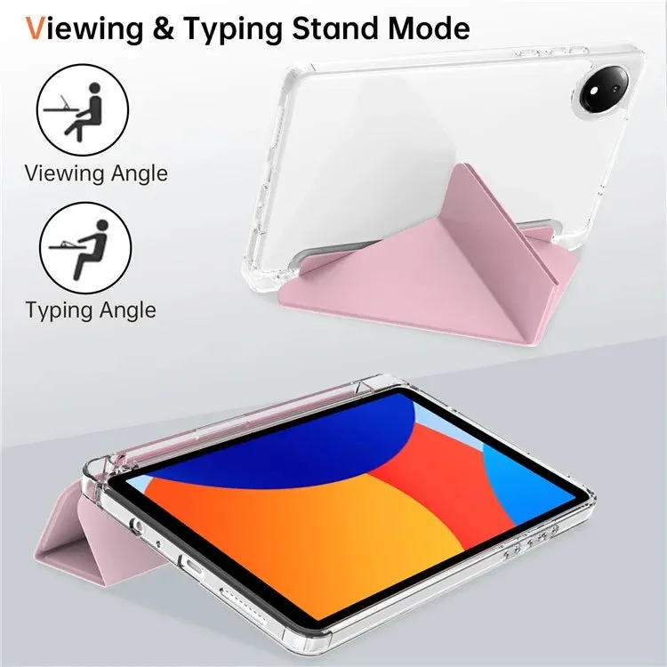 For Xiaomi Redmi Pad SE 4G 8.7 inch Case PU Leather Origami Stand Clear Tablet Cover