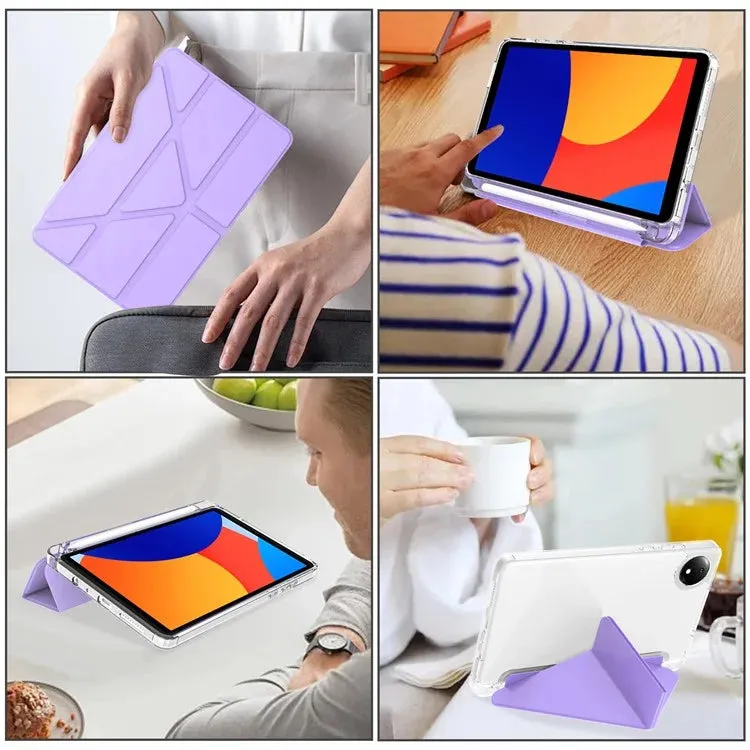 For Xiaomi Redmi Pad SE 4G 8.7 inch Case PU Leather Origami Stand Clear Tablet Cover