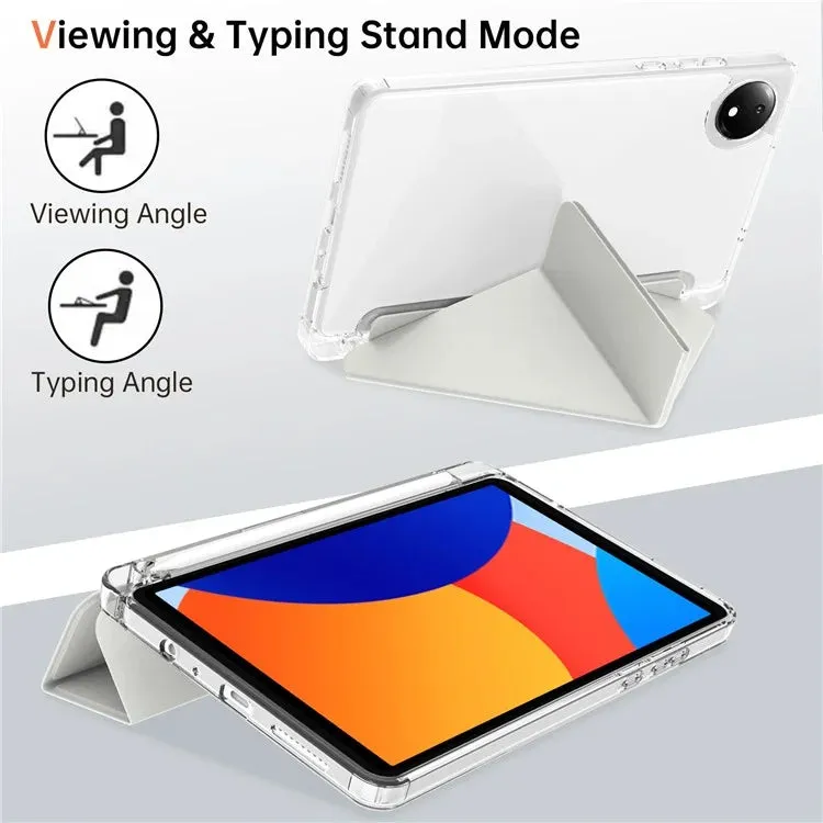 For Xiaomi Redmi Pad SE 4G 8.7 inch Case PU Leather Origami Stand Clear Tablet Cover
