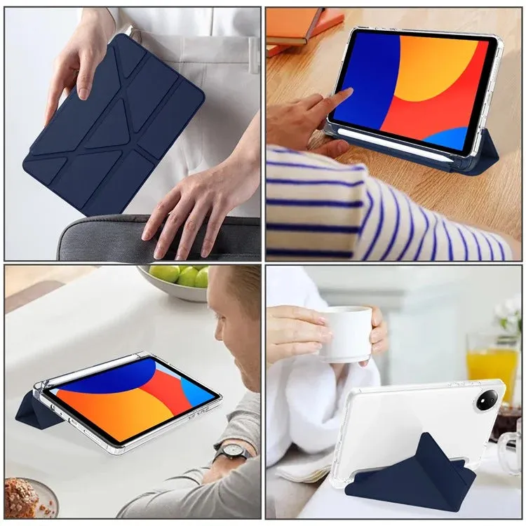 For Xiaomi Redmi Pad SE 4G 8.7 inch Case PU Leather Origami Stand Clear Tablet Cover