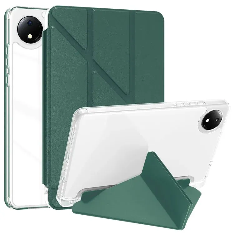 For Xiaomi Redmi Pad SE 4G 8.7 inch Case PU Leather Origami Stand Clear Tablet Cover