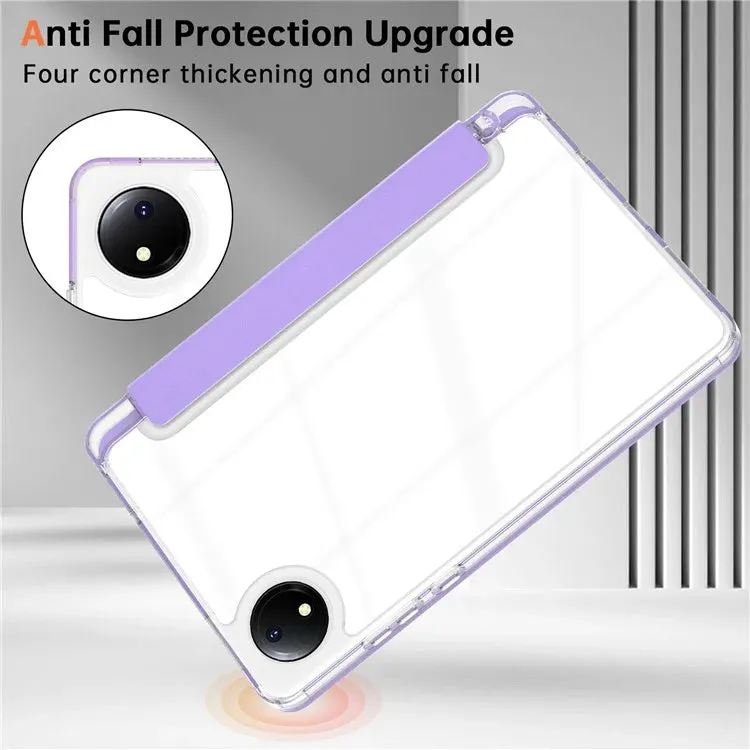 For Xiaomi Redmi Pad SE 4G 8.7 inch Case PU Leather Origami Stand Clear Tablet Cover