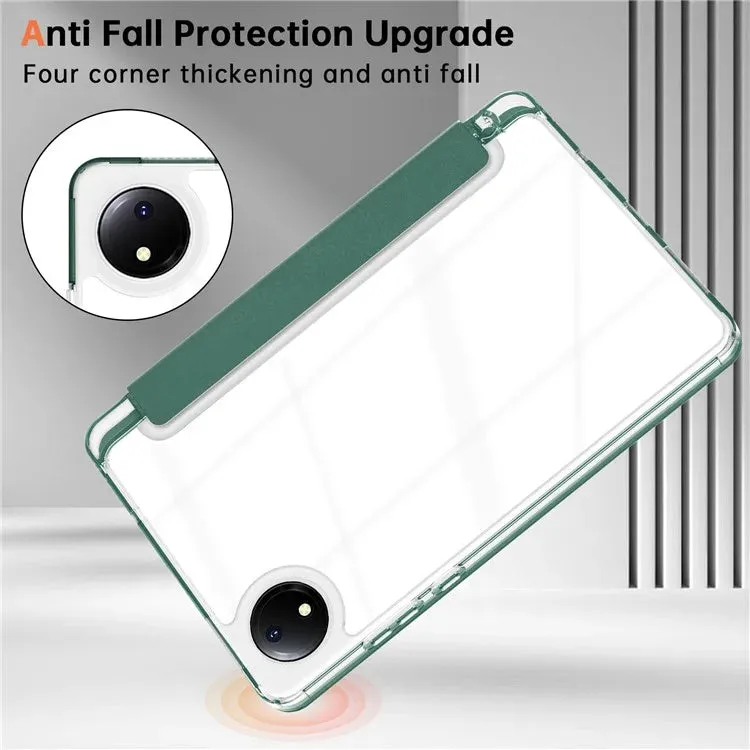 For Xiaomi Redmi Pad SE 4G 8.7 inch Case PU Leather Origami Stand Clear Tablet Cover