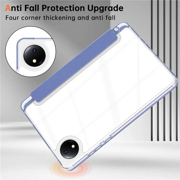 For Xiaomi Redmi Pad SE 4G 8.7 inch Case PU Leather Origami Stand Clear Tablet Cover