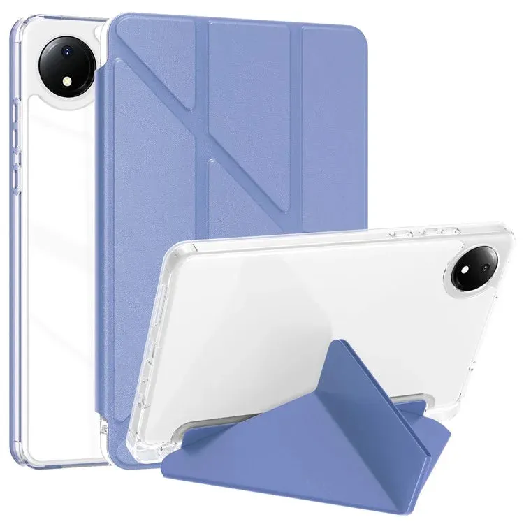 For Xiaomi Redmi Pad SE 4G 8.7 inch Case PU Leather Origami Stand Clear Tablet Cover
