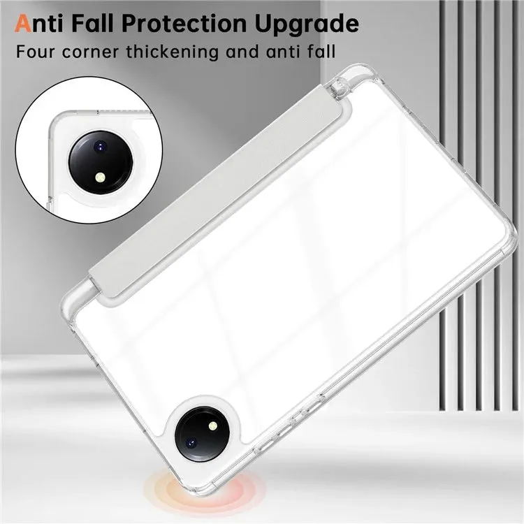 For Xiaomi Redmi Pad SE 4G 8.7 inch Case PU Leather Origami Stand Clear Tablet Cover