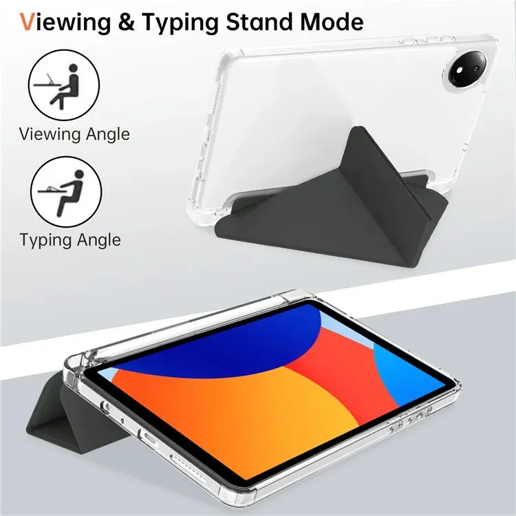 For Xiaomi Redmi Pad SE 4G 8.7 inch Case PU Leather Origami Stand Clear Tablet Cover