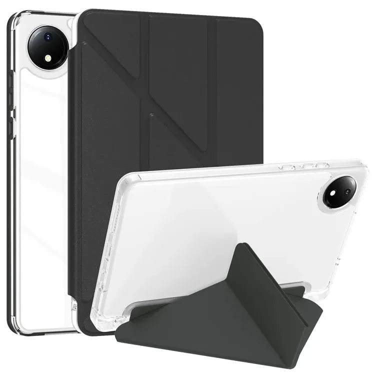 For Xiaomi Redmi Pad SE 4G 8.7 inch Case PU Leather Origami Stand Clear Tablet Cover