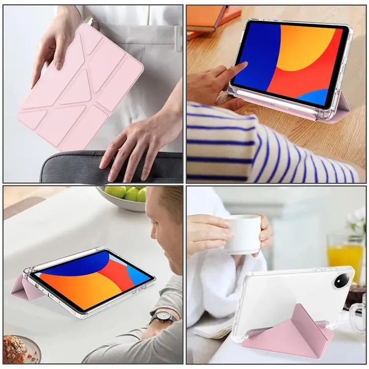 For Xiaomi Redmi Pad SE 4G 8.7 inch Case PU Leather Origami Stand Clear Tablet Cover