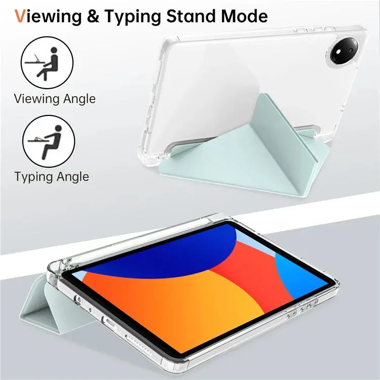 For Xiaomi Redmi Pad SE 4G 8.7 inch Case PU Leather Origami Stand Clear Tablet Cover