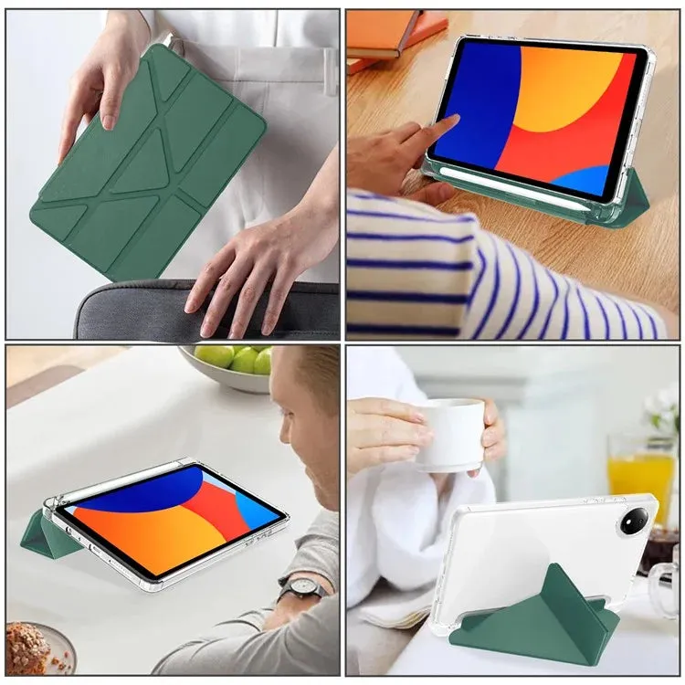 For Xiaomi Redmi Pad SE 4G 8.7 inch Case PU Leather Origami Stand Clear Tablet Cover