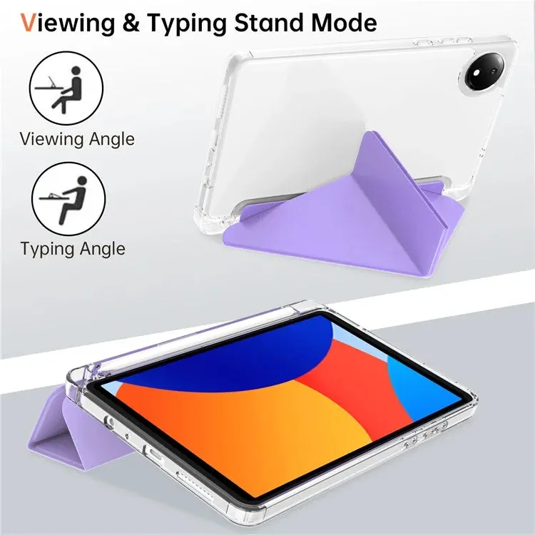 For Xiaomi Redmi Pad SE 4G 8.7 inch Case PU Leather Origami Stand Clear Tablet Cover