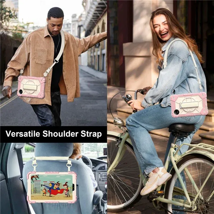 For Xiaomi Redmi Pad SE 4G 8.7 inch Case Silicone PC Kickstand Tablet Cover with Handy Strap