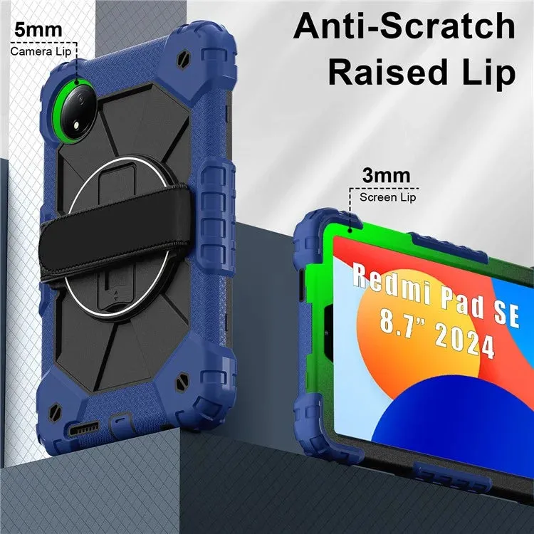 For Xiaomi Redmi Pad SE 4G 8.7 inch Case Silicone PC Kickstand Tablet Cover with Handy Strap