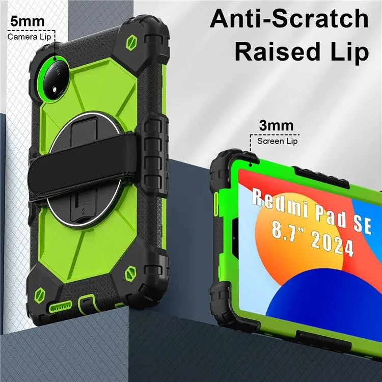 For Xiaomi Redmi Pad SE 4G 8.7 inch Case Silicone PC Kickstand Tablet Cover with Handy Strap