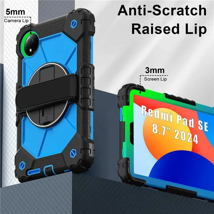 For Xiaomi Redmi Pad SE 4G 8.7 inch Case Silicone PC Kickstand Tablet Cover with Handy Strap
