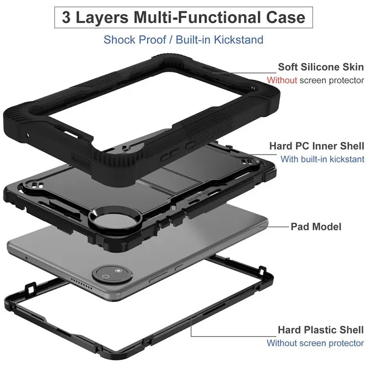 For Xiaomi Redmi Pad SE 4G 8.7 inch Case Silicone PC Tablet Protective Cover with Kickstand