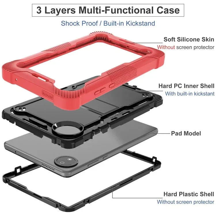 For Xiaomi Redmi Pad SE 4G 8.7 inch Case Silicone PC Tablet Protective Cover with Kickstand