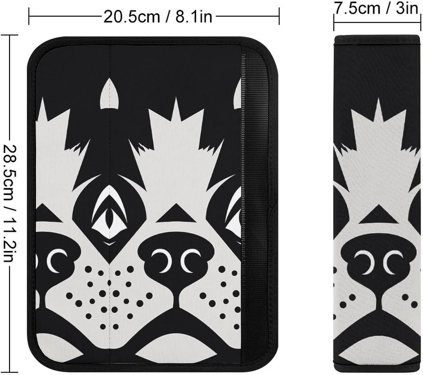 French Bulldog Auto Seat Belt Cover 2PCS Universal Car Seat Belt Shoulder Protector Pad, Protect Your Shoulders and Neck for Car Seat Belt, Shoulder Bag, Backpack