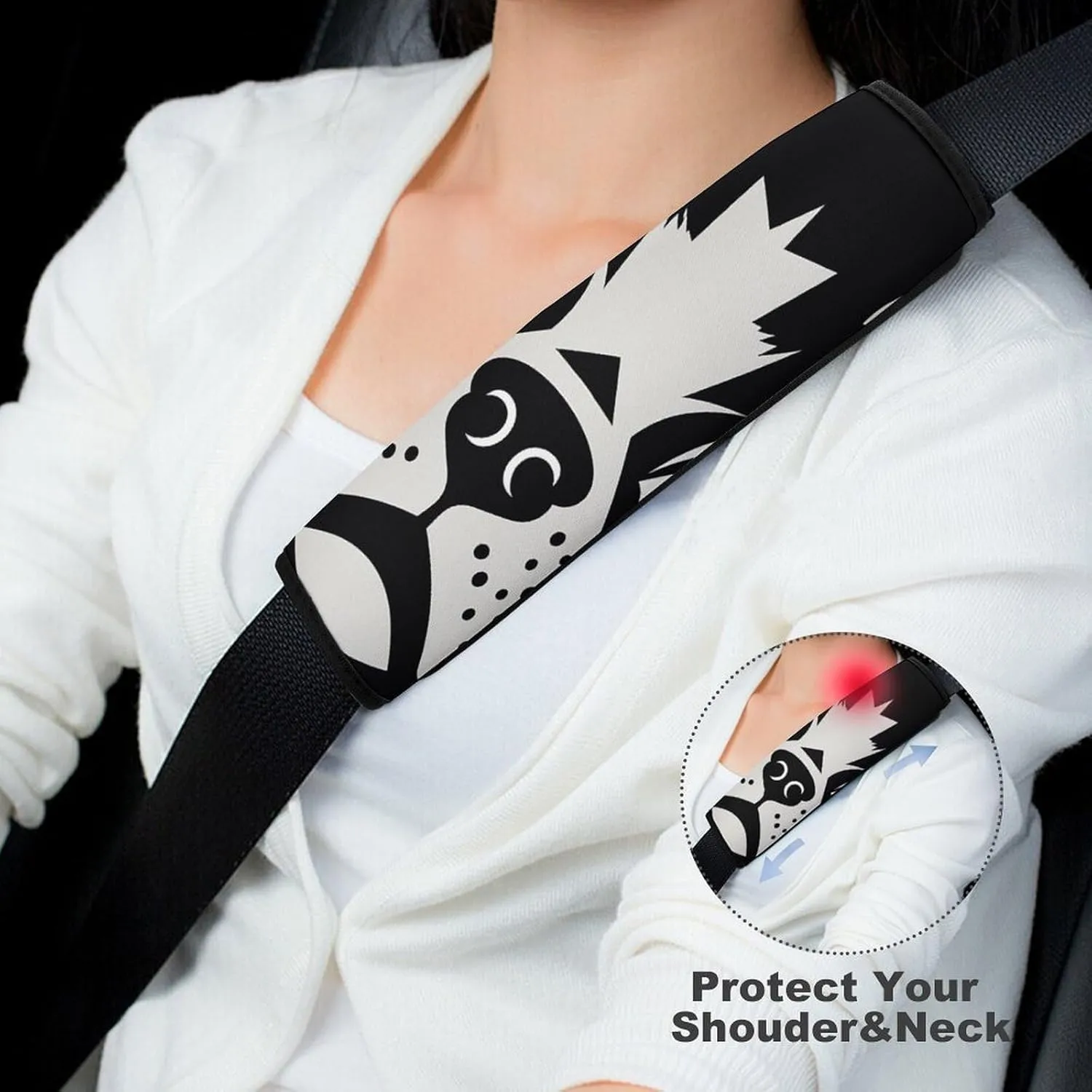 French Bulldog Auto Seat Belt Cover 2PCS Universal Car Seat Belt Shoulder Protector Pad, Protect Your Shoulders and Neck for Car Seat Belt, Shoulder Bag, Backpack