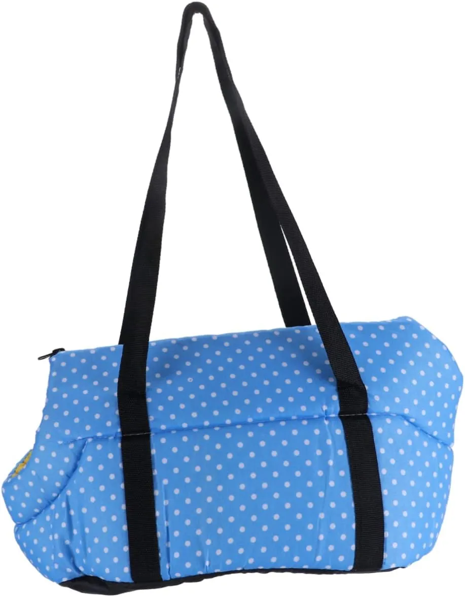 Garneck 1pc Portable Pet Backpack for Small Dogs Blue Outdoor Travel Pouch Convenient Shoulder Bag for Pet Storage Easy Zipper Access Comfort for Left Right Shoulder
