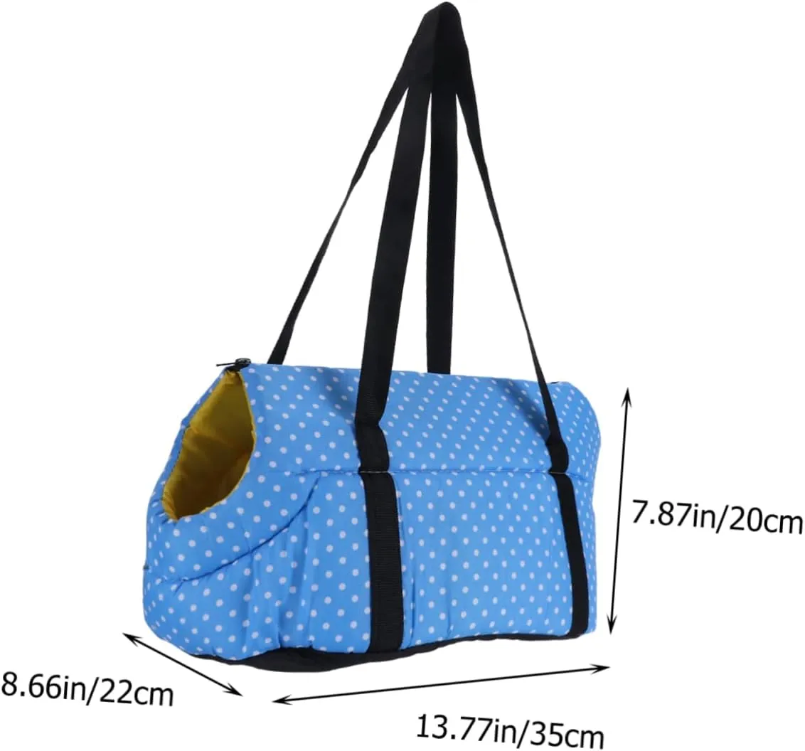 Garneck 1pc Portable Pet Backpack for Small Dogs Blue Outdoor Travel Pouch Convenient Shoulder Bag for Pet Storage Easy Zipper Access Comfort for Left Right Shoulder