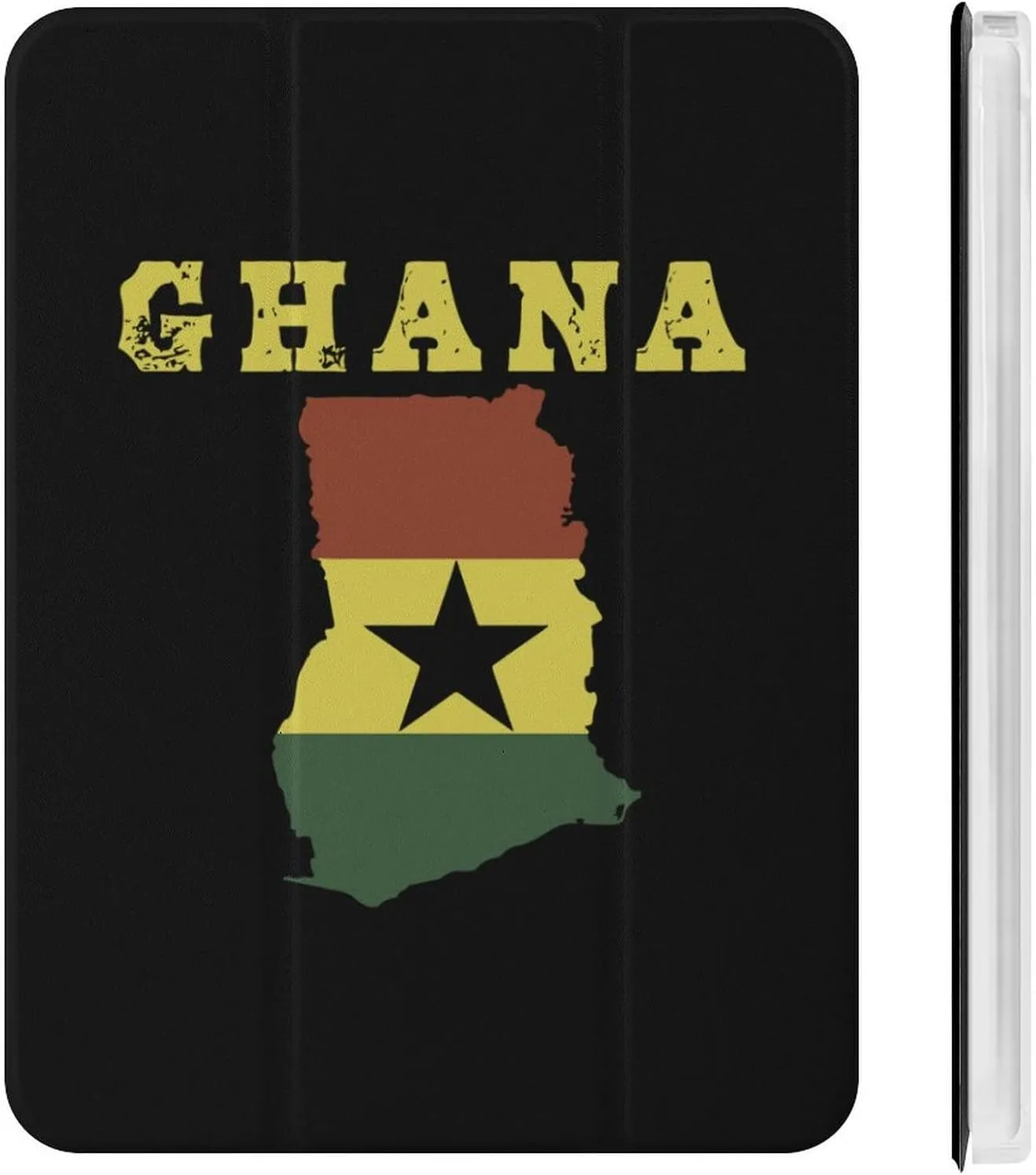 Ghana Flag Map Protective Case Compatible with Ipad Mini4/5/6 with Pen Slot Kickstand