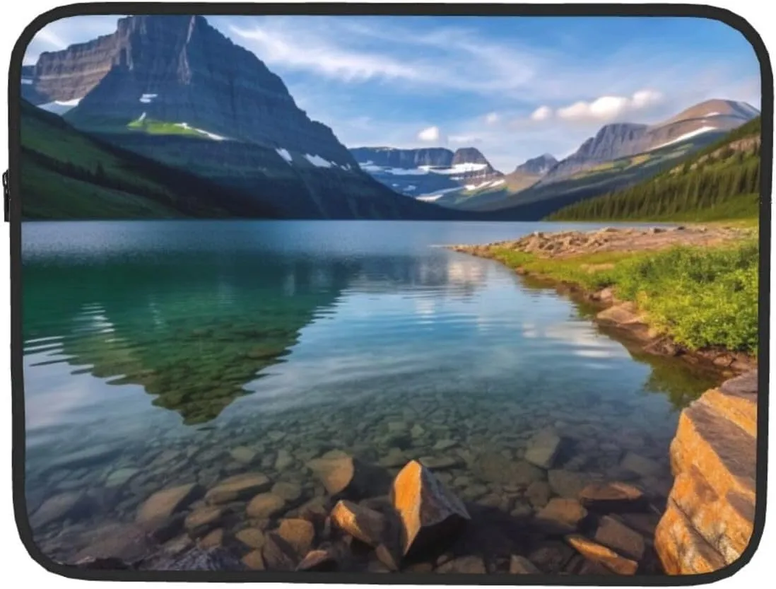 Glacier National Park Laptop Sleeve 12 inch Shockproof Protective Computer Carrying Cover Water Resistant Computer Bag Laptop Case Briefcase Handbags Portable Laptop Bag Gifts for Men Women