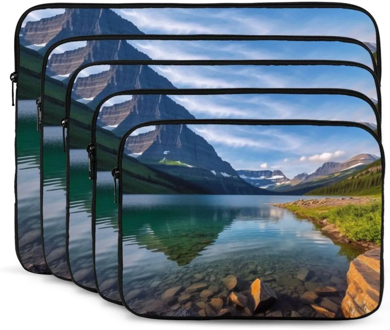 Glacier National Park Laptop Sleeve 12 inch Shockproof Protective Computer Carrying Cover Water Resistant Computer Bag Laptop Case Briefcase Handbags Portable Laptop Bag Gifts for Men Women