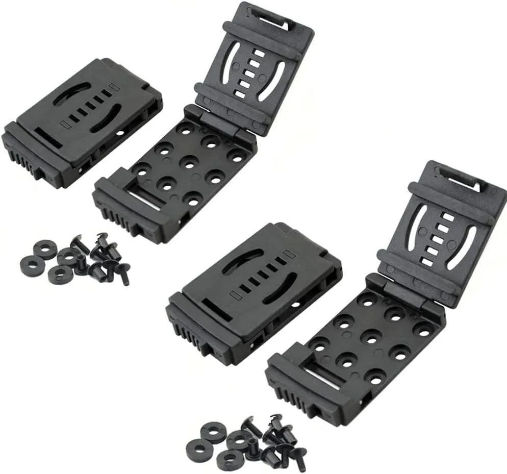 GLBSUNION Tactical Belt Clips (1 Pack/2 Pack/4 Pack Alternative), Universal Utility EDC Belt Clip Outdoor Loops Camping Knife Blade Lock Large with Hardware for Holsters or Mag Pouches Sheath Tools