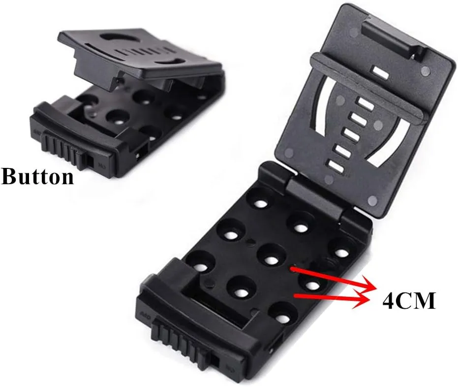 GLBSUNION Tactical Belt Clips (1 Pack/2 Pack/4 Pack Alternative), Universal Utility EDC Belt Clip Outdoor Loops Camping Knife Blade Lock Large with Hardware for Holsters or Mag Pouches Sheath Tools