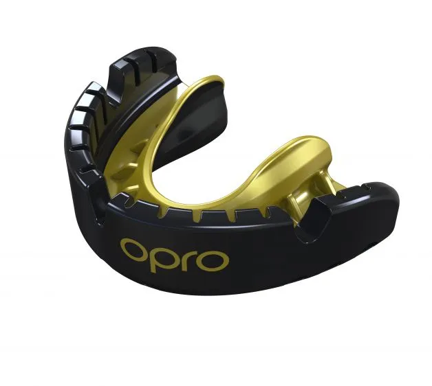 Gold Braces Mouthguard Black