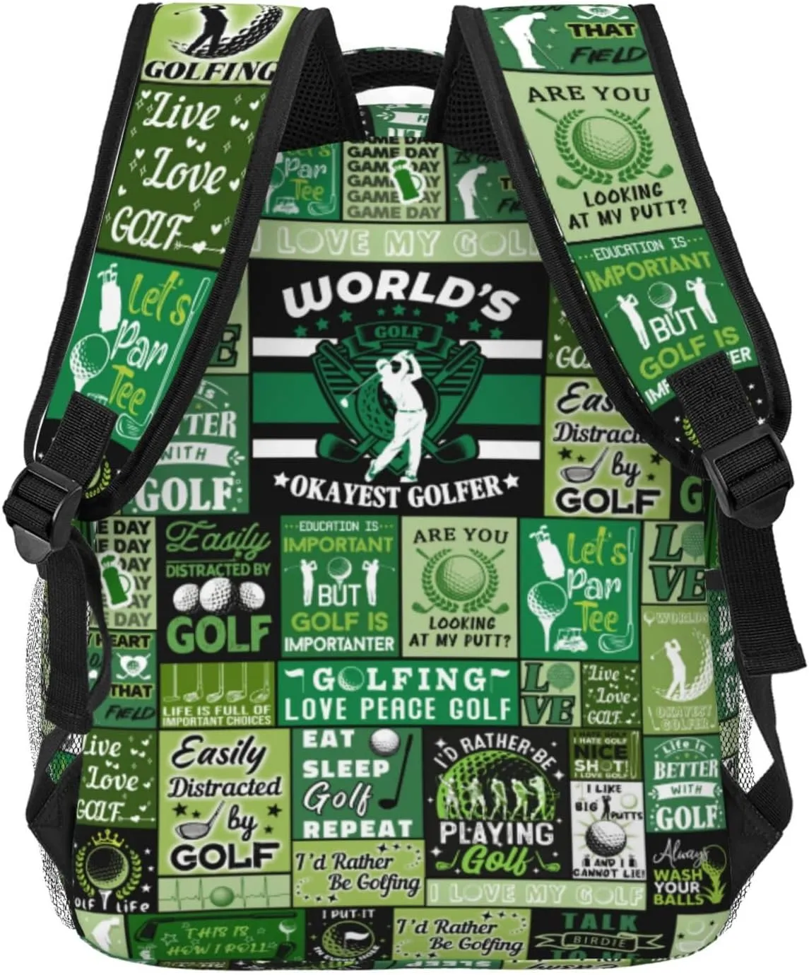 Golf Backpack School Backpacks Golf Theme Bookbag Casual Sport Daypack Travel Bag for Kids Girls Boys Men Gifts 16 Inch