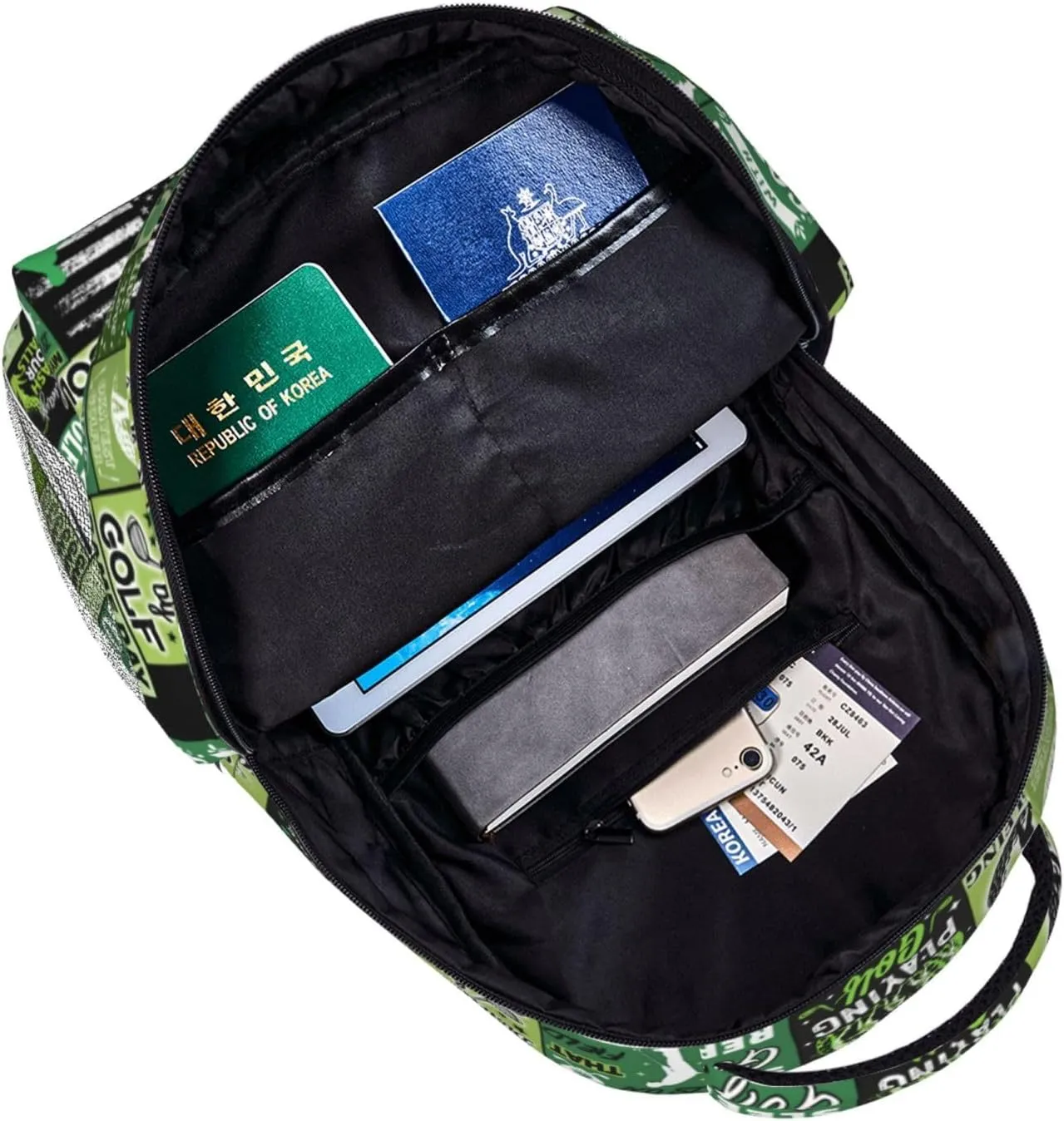 Golf Backpack School Backpacks Golf Theme Bookbag Casual Sport Daypack Travel Bag for Kids Girls Boys Men Gifts 16 Inch