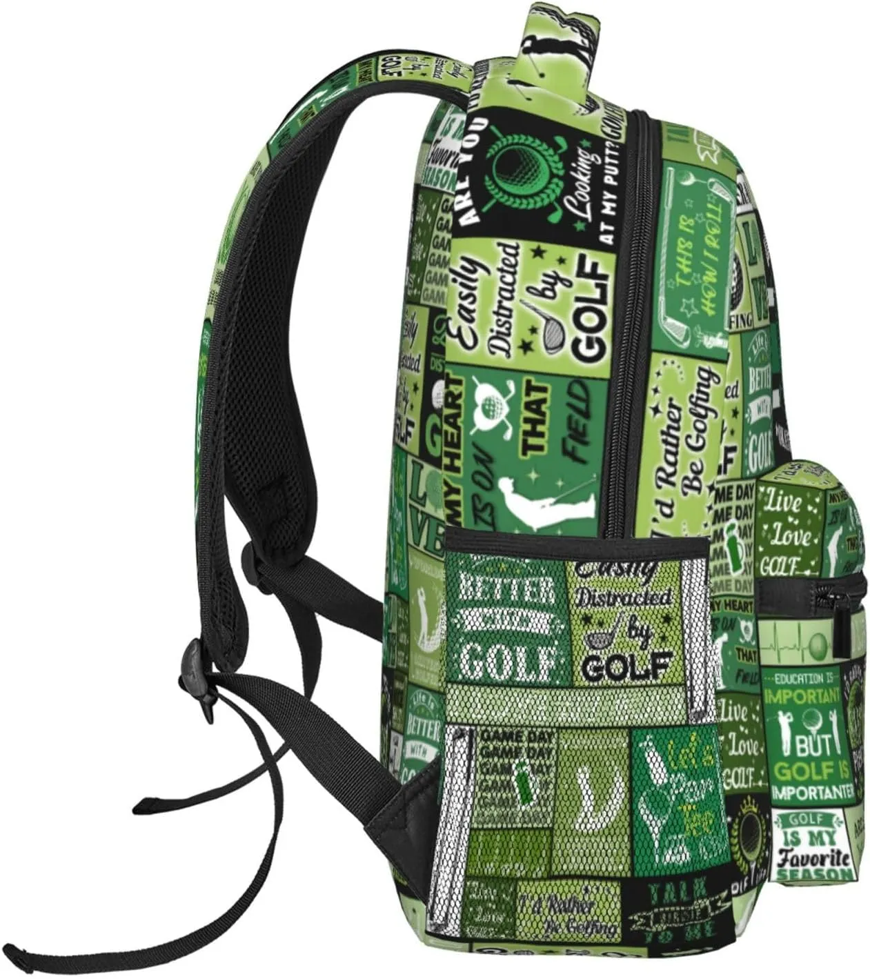 Golf Backpack School Backpacks Golf Theme Bookbag Casual Sport Daypack Travel Bag for Kids Girls Boys Men Gifts 16 Inch