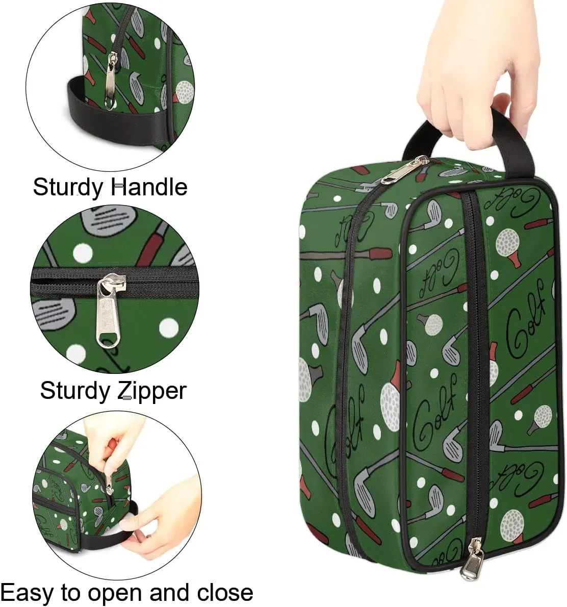Golf Ball Travel Toiletry Bag for Boys Men - Hanging Dopp Kit for Kids - Waterproof Shaving Bag Bathroom Bags Wash Bag for Toiletries Accessories