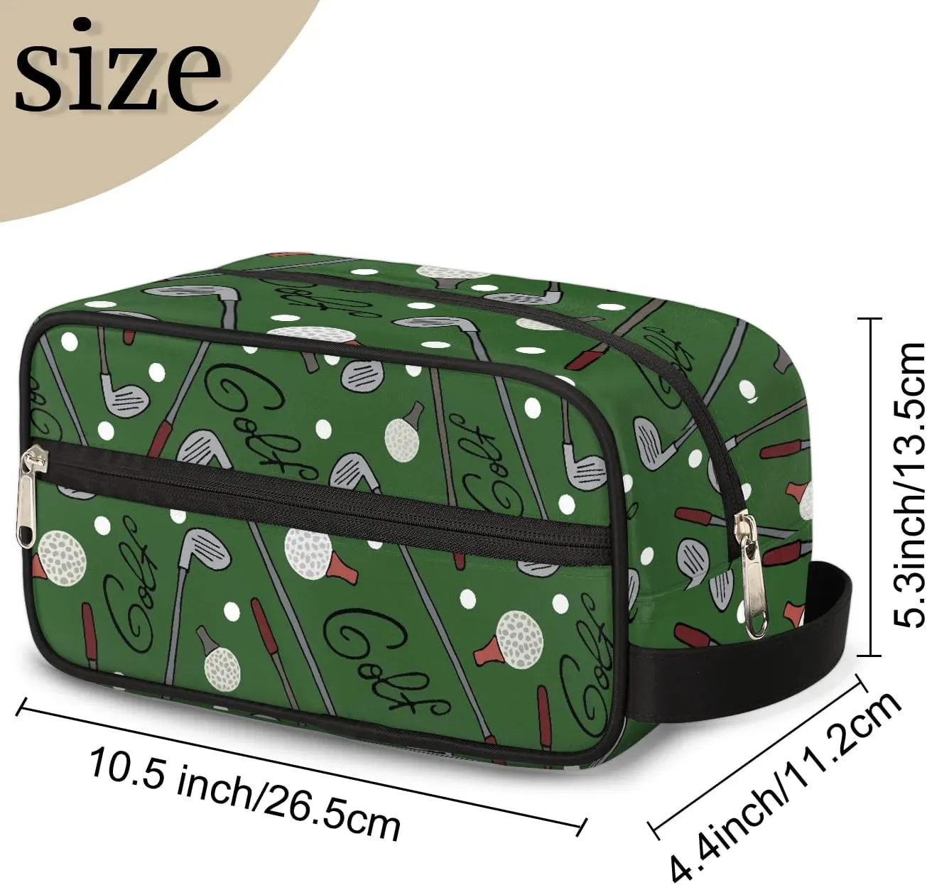 Golf Ball Travel Toiletry Bag for Boys Men - Hanging Dopp Kit for Kids - Waterproof Shaving Bag Bathroom Bags Wash Bag for Toiletries Accessories