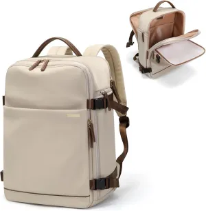 GOLF SUPAGS Laptop Backpack with Separate Laptop Compartment Fits 15.6 Inch Notebook Large Capacity Computer Bag for Women Work Travel College Backpacks (Apricot)